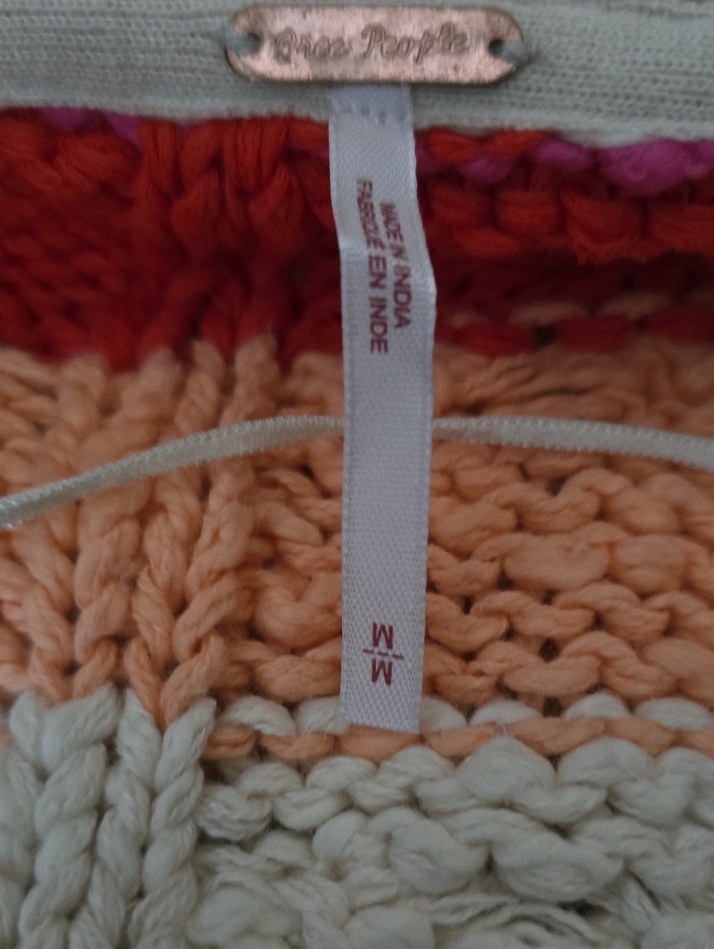 Free People Cream Multicolor Crochet Patchwork Cardigan - Picture 4 of 9